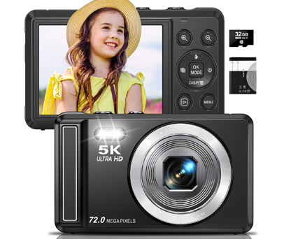 Ruwaqart 5K Digital Camera for Kids